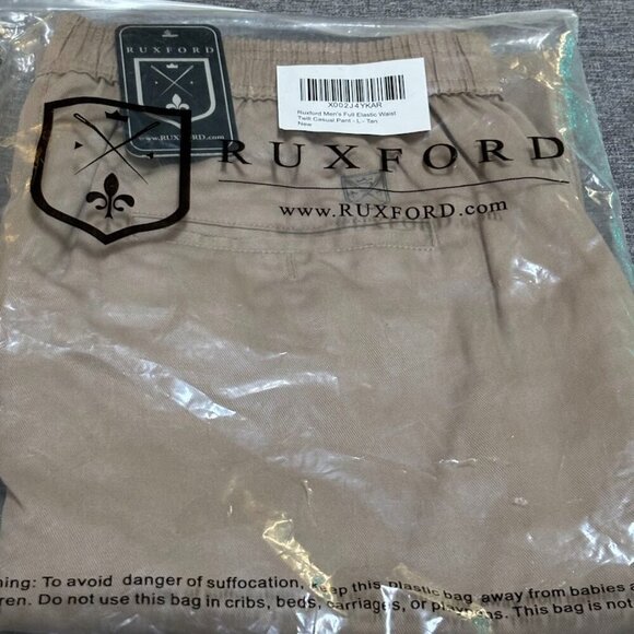 Ruxford Men's Relax Fit Elastic Waist Pants - Adaptive, Casual Twill - Picture 7 of 7